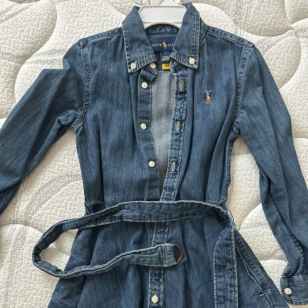 Polo by Ralph Lauren Blue Denim Kids Casual Dress